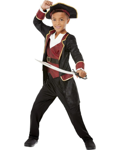 Seven Seas Swashbuckling Pirate Boys Costume