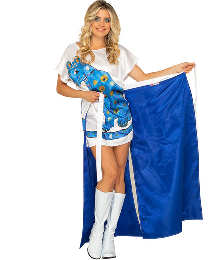 Swedish Superstar Complete Deluxe Blue Cat Womens Costume