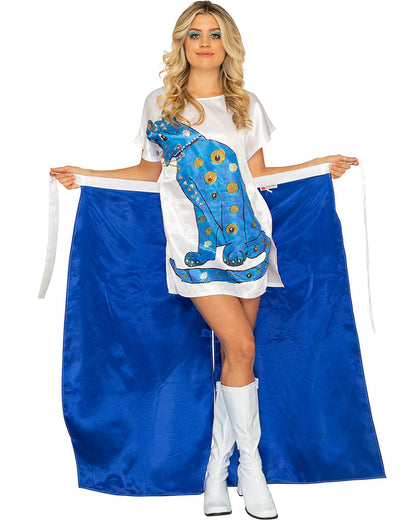 Swedish Superstar Complete Deluxe Blue Cat Plus Size Womens Costume