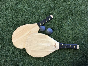 Hardwood Frescobol Beach Paddle Ball Set with Bag