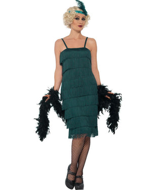 20s Teal Flapper Womens Costume