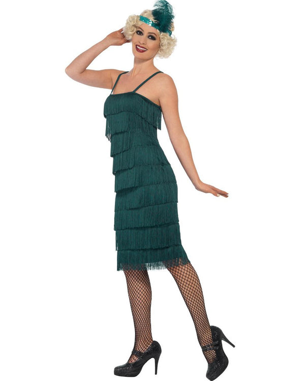 20s Teal Flapper Womens Costume
