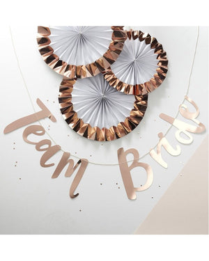 Team Bride Rose Gold Backdrop
