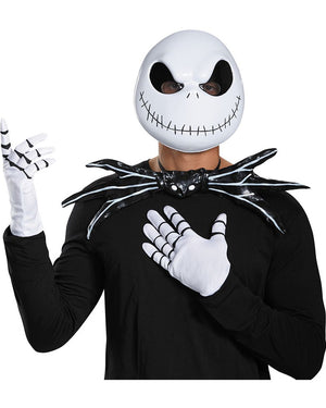 The Nightmare Before Christmas Jack Skellington Mask Bowtie and Gloves Set