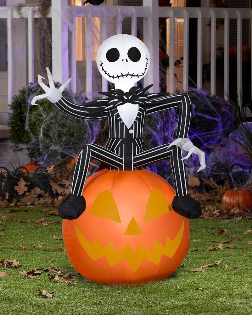 The Nightmare Before Xmas Jack On Pumpkin Lawn Inflatable 1m (US PLUG)
