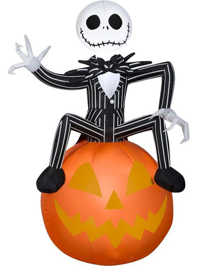 The Nightmare Before Xmas Jack On Pumpkin Lawn Inflatable 1m (US PLUG)