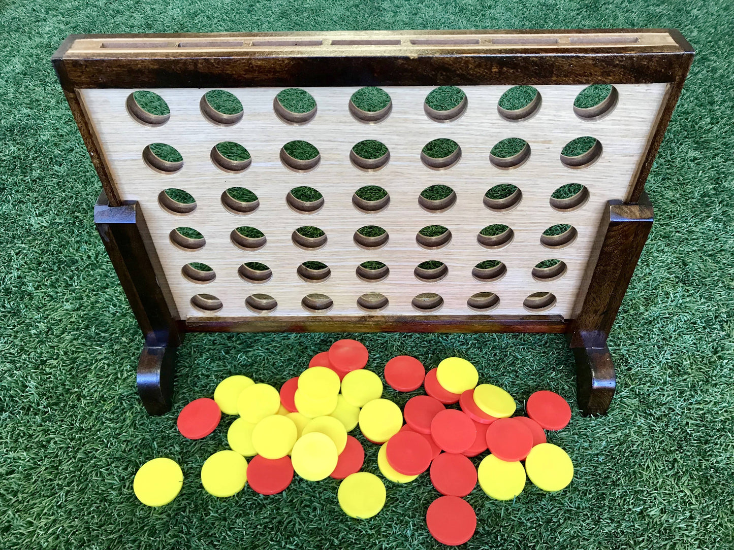 Mini Four In A Row Hardwood Outdoor Boardgame 52cm