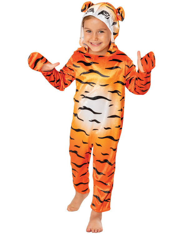 Tiger Deluxe Hooded Girls Costume