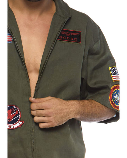 Top Gun Board Short Flight Suit Mens Costume