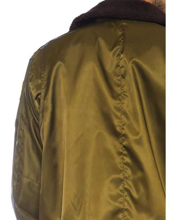 Top Gun Khaki Mens Deluxe Bomber Jacket