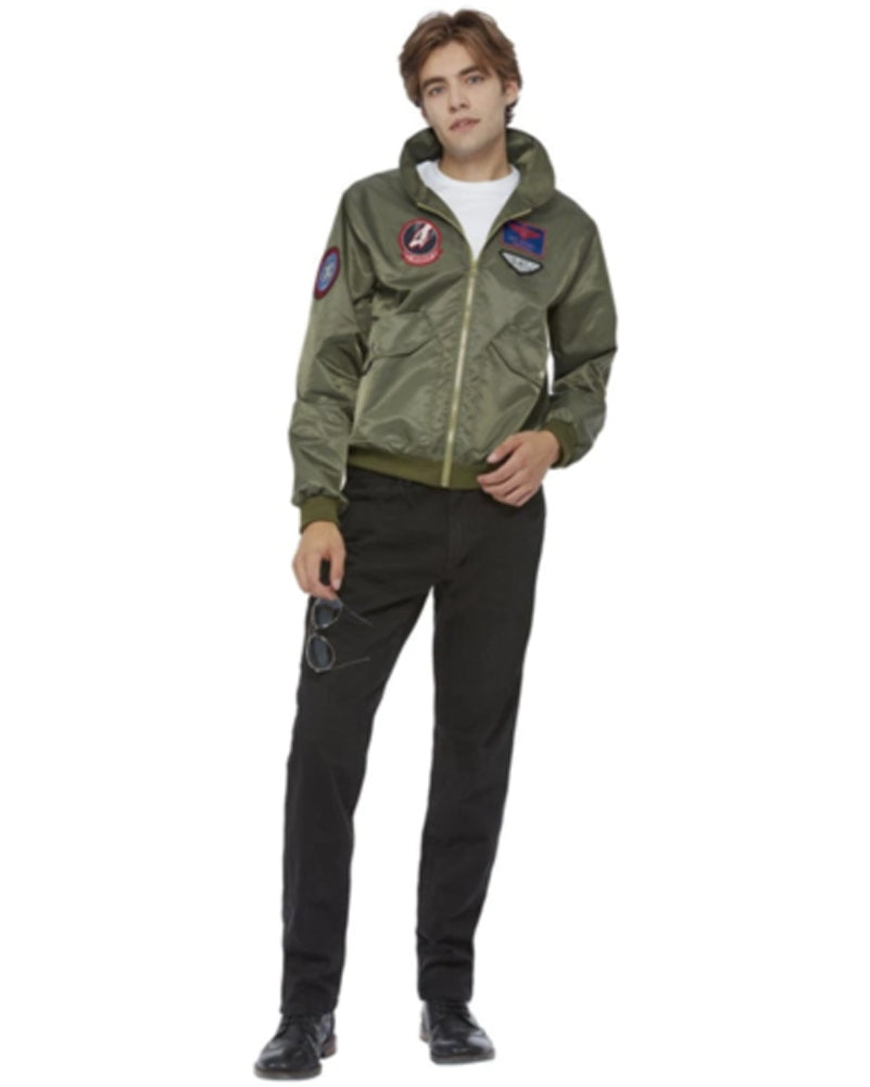 Top Gun Green Mens Bomber Jacket