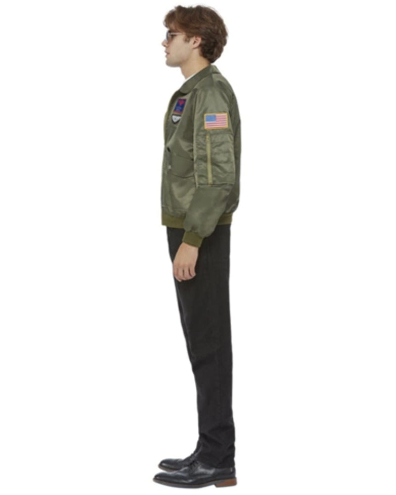Top Gun Green Mens Bomber Jacket
