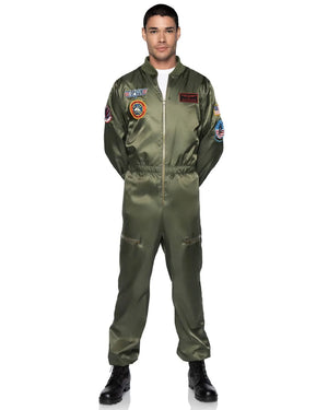 Top Gun Parachute Flight Suit Mens Costume