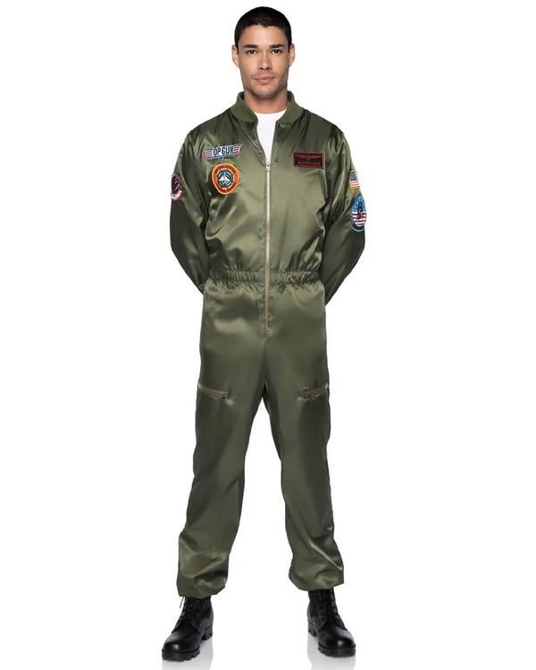Top Gun Parachute Flight Suit Mens Costume