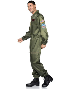 Top Gun Parachute Flight Suit Mens Costume