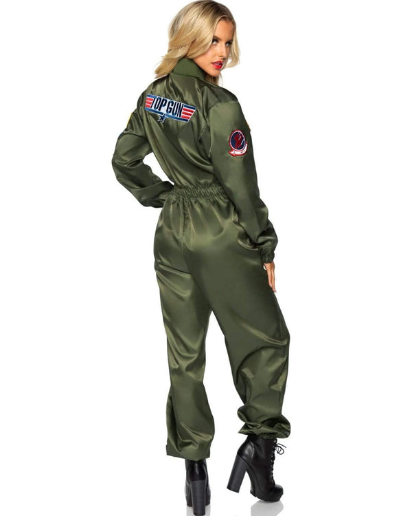 Top Gun Parachute Flight Suit Deluxe Womens Costume