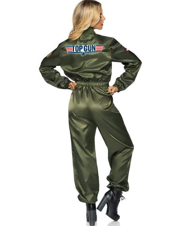 Top Gun Parachute Flight Suit Deluxe Womens Costume
