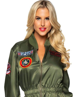 Top Gun Parachute Flight Suit Deluxe Womens Costume