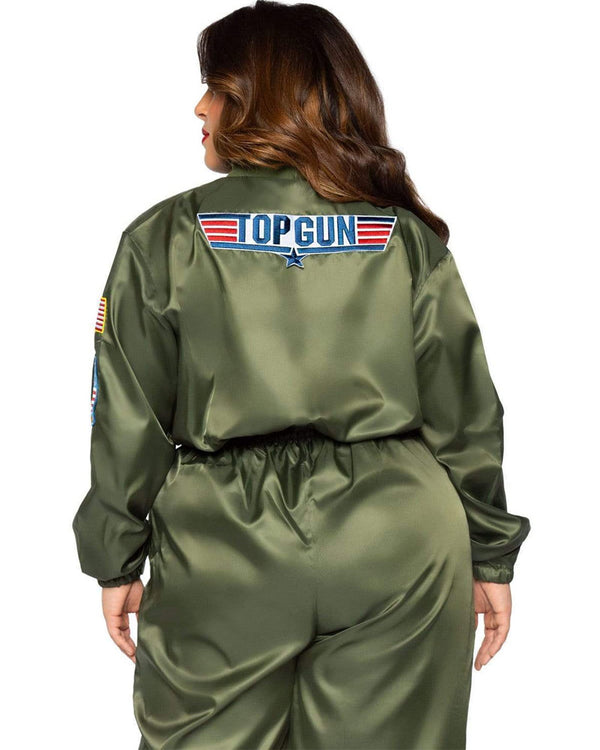 Top Gun Parachute Flight Suit Womens Plus Size Costume