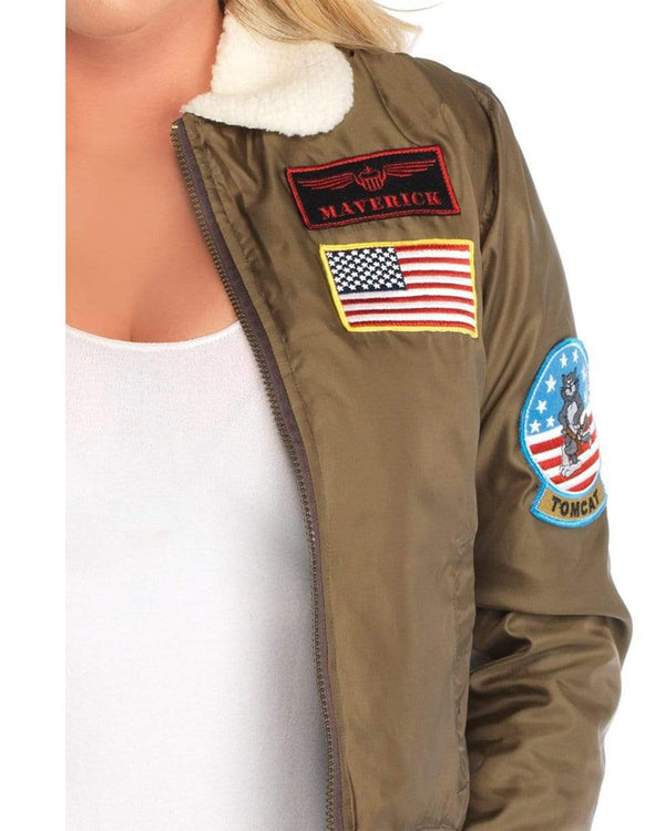 Top Gun Sexy Womens Deluxe Bomber Jacket