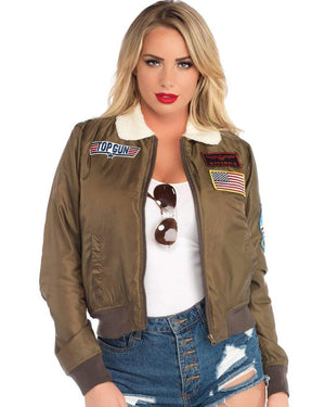 Top Gun Sexy Womens Deluxe Bomber Jacket