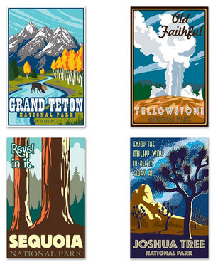 Travel America National Park Poster Cutouts Pack of 4