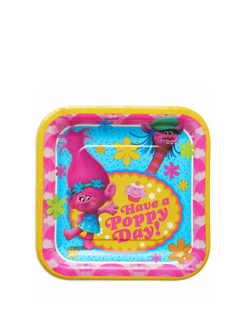 Trolls 18cm Plates Pack of 8