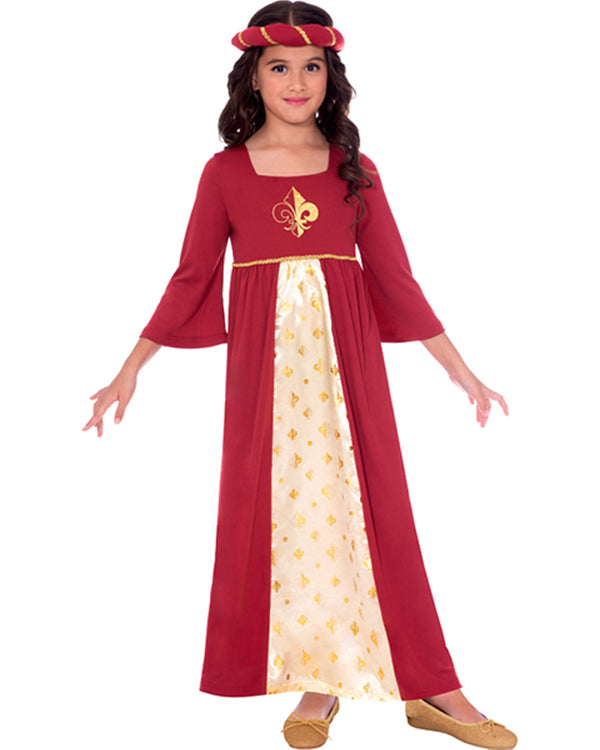 Tudor Princess Red Girls Costume