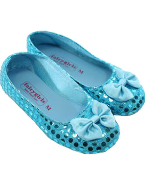 Traditional Sparkle Turquoise Girls Shoes
