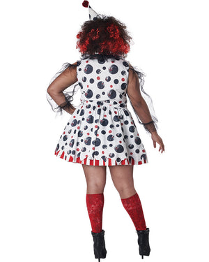 Twisted Clown Womens Plus Size Costume