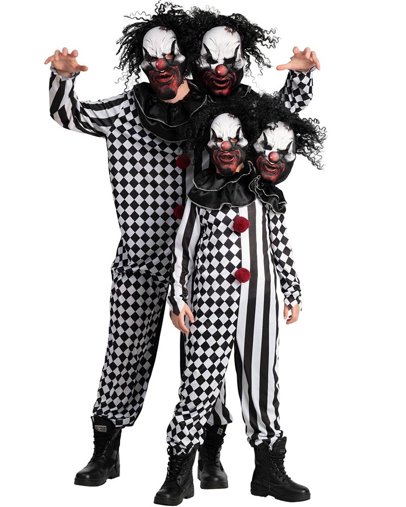 Two Headed Clown Mens Costume