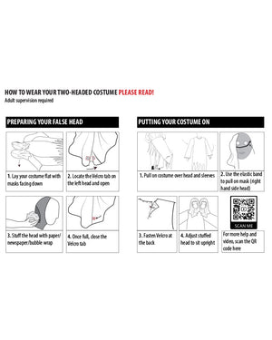 Two Headed Ghoul Kids Costume