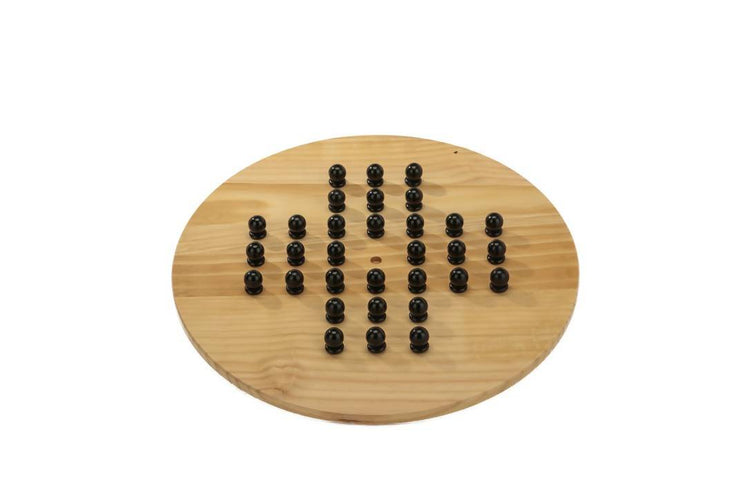 Wooden Giant Chinese Checkers and Solitare Game 60cm