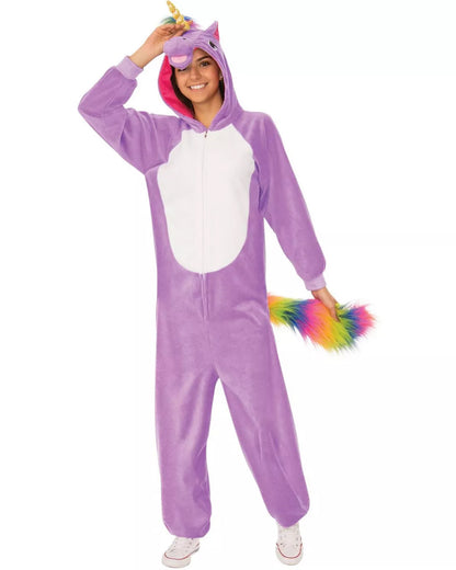 Unicorn Hooded Jumpsuit Adult Costume