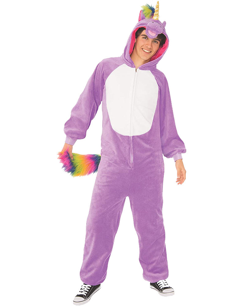 Unicorn Hooded Jumpsuit Adult Costume