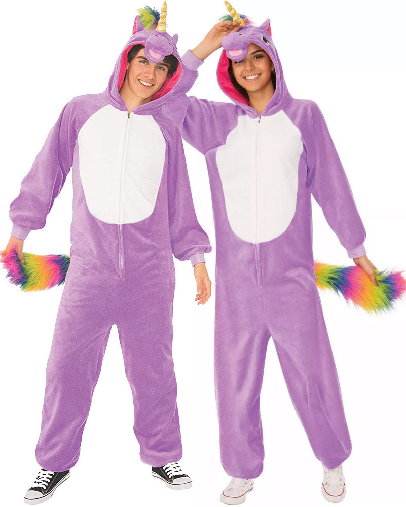 Unicorn Hooded Jumpsuit Adult Costume