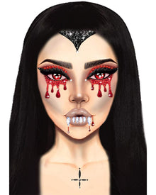 Vampire Adhesive Face Jewels For Halloween