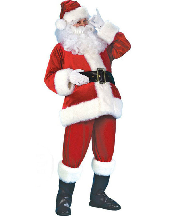 Velvet Santa Suit Mens Christmas Costume