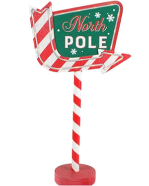 Christmas Vintage Light Up North Pole Stand 58cm