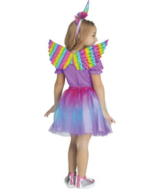 Vivid Unicorn Fantasy Wings Headband and Tutu Set