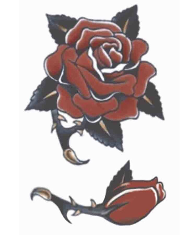 Vintage Rose Temporary Tattoo