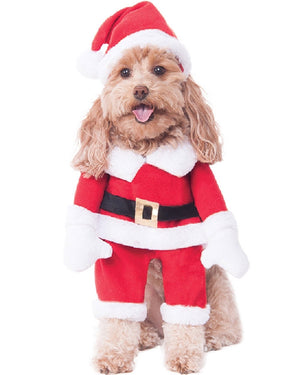 Walking Santa Deluxe Pet Christmas Costume