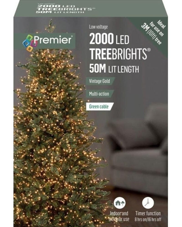 Warm White 2000 Piece LED Tree Lights 50m
