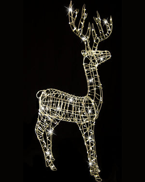 Warm White Standing Reindeer Flashing Christmas LED with Flex Cable 1.1m