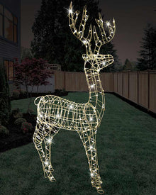 Warm White Standing Reindeer Flashing Christmas LED with Flex Cable 1.1m