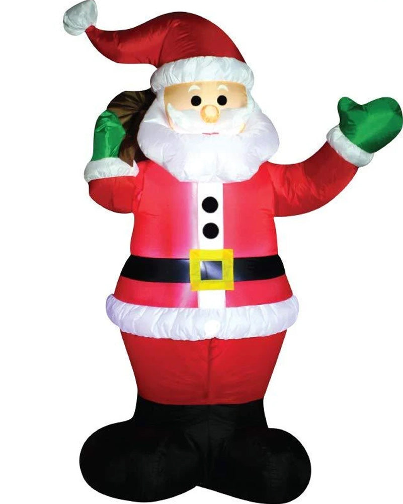 Waving Santa Claus Christmas Lawn Inflatable 1.8m