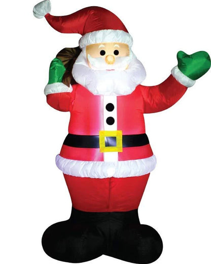 Waving Santa Claus Christmas Lawn Inflatable 1.8m
