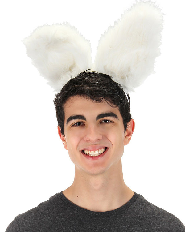 White Bendy Bunny Ears Headband