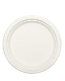 White Eco Sugar Cane 22cm Round Plates Pack of 50