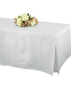 White Flannel-Backed Tablecover